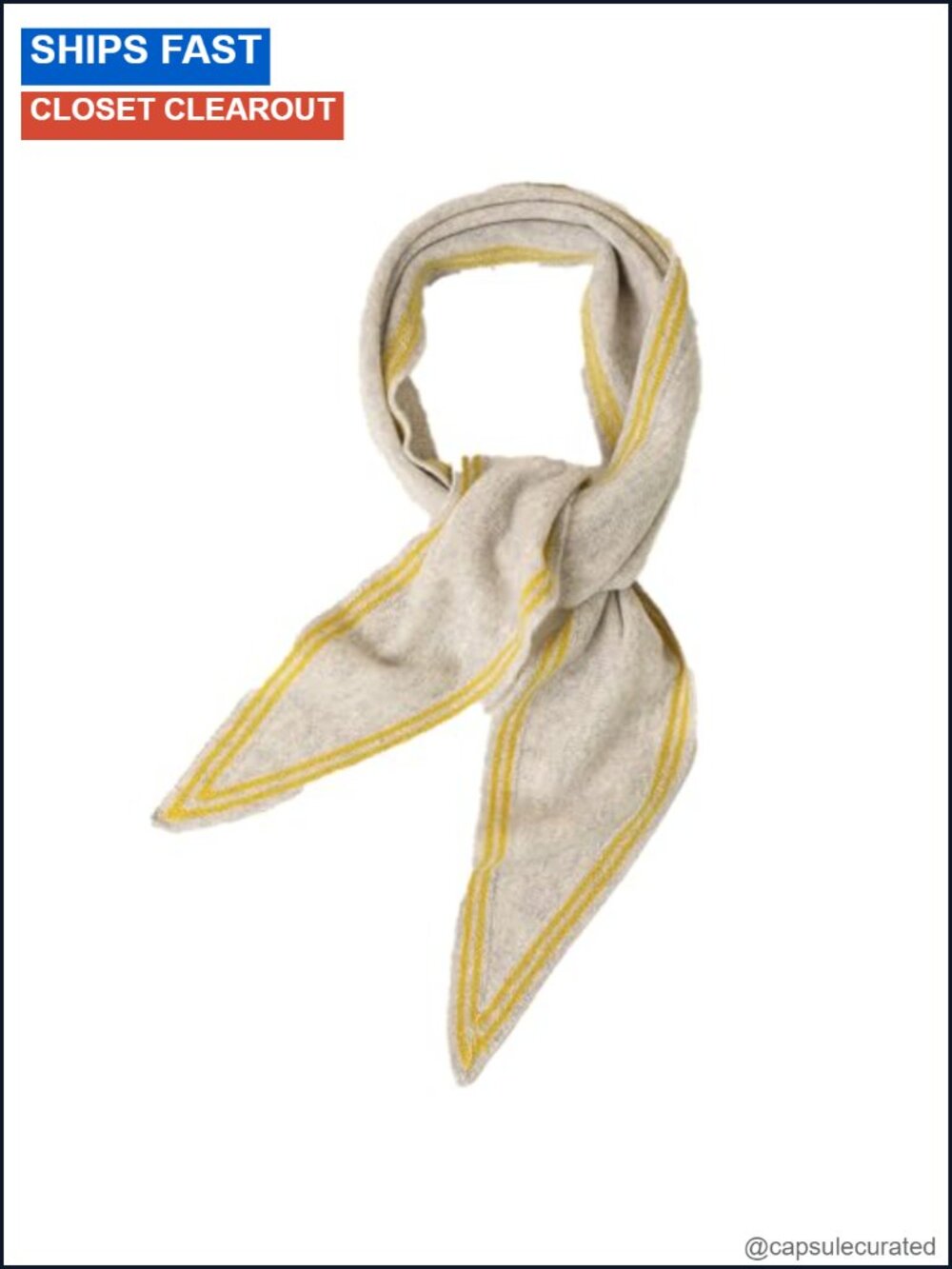 100% Cashmere Triangle Scarf for Women, Lightweight Diamond Knit Neck Gaiter,